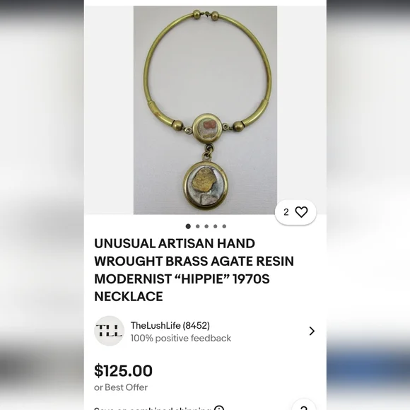 Brass Agate Resin Choker - Picture 5 of 5